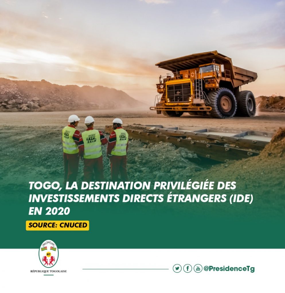 Investissement directs étrangers 2021 - Togo IDE